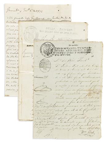 (SLAVE TRADE.) Documentation of a slave sale gone wrong among American expat merchants in Havana.